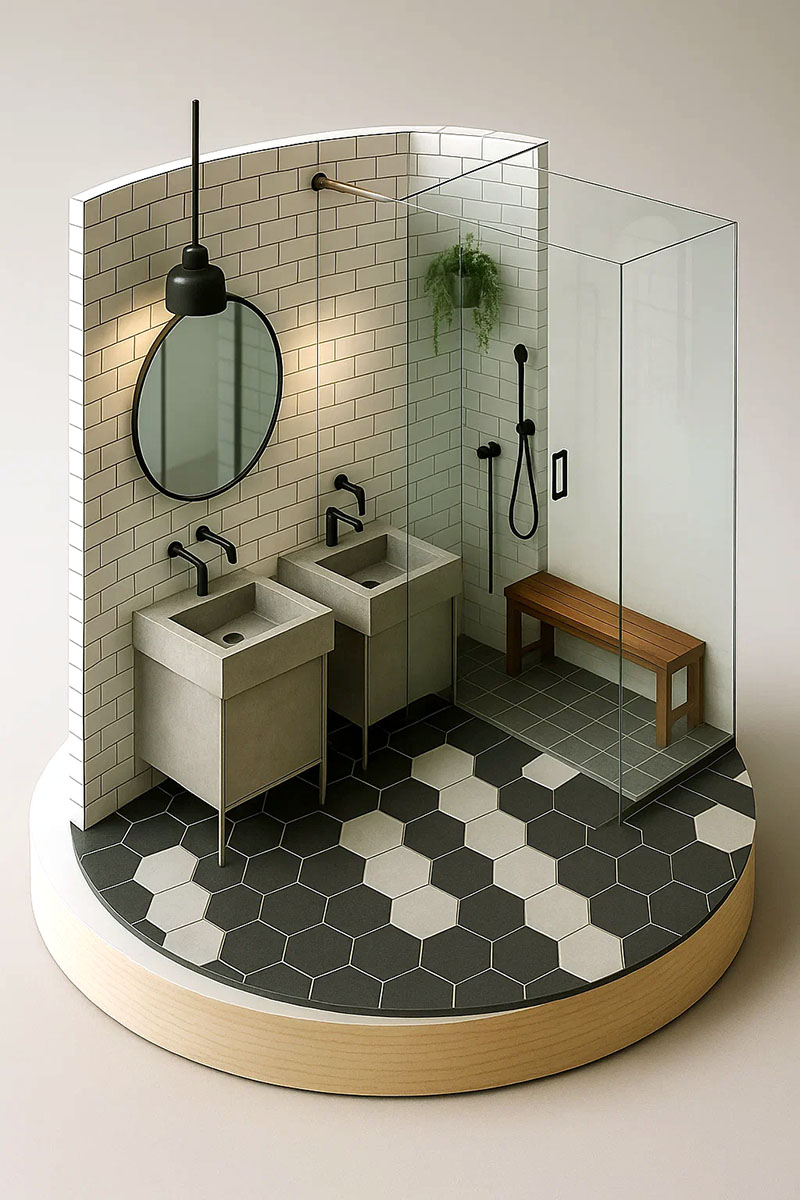 Future Space-Saving Shower Enclosures